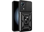 Custodia Per Infinix Note 11 4G Con Anello Supporto Supporto Slitta Fotocamera Protezione Tpu Pc Ibrido Custodia Per Cellulare Nero
