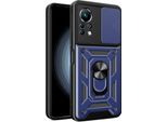 Custodia Per Infinix Note 11 4G Con Anello Supporto Supporto Scivolare Protezione Fotocamera Tpu Pc Hybrid Custodia Per Cellulare Blu