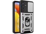 Custodia Per Samsung Galaxy M14 5G Con Anello Supporto Supporto Slitta Fotocamera Protezione Tpu Pc Hybrid Custodia Per Cellulare Argento
