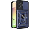 Custodia Per Motorola Moto G54 Con Anello Supporto Supporto Slitta Fotocamera Protezione Tpu Pc Hybrid Custodia Per Cellulare Blu