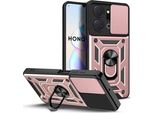 Custodia Per Honor X7A Con Anello Supporto Supporto Slitta Fotocamera Protezione Tpu Pc Ibrido Custodia Per Cellulare Oro Rosa
