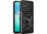 Custodia Per Xiaomi Redmi 12C Con Anello Supporto Supporto Slitta Fotocamera Protezione Tpu Pc Hybrid Custodia Per Cellulare Nero