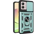 Custodia Per Motorola Moto G53 / G13 / G23 Con Anello, Supporto, Protezione Fotocamera, Paraurti In Tpu, Custodia In Silicone Verde