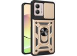 Custodia Per Motorola Moto G53 / G13 / G23 Con Anello, Supporto, Protezione Fotocamera, Paraurti In Tpu, Custodia In Silicone Oro