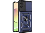 Custodia Per Samsung Galaxy A05 Con Anello Supporto Supporto Slitta Fotocamera Protezione Tpu Pc Hybrid Custodia Per Cellulare Blu