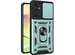 Custodia Per Samsung Galaxy M54 Con Anello Supporto Supporto Slitta Fotocamera Protezione Tpu Pc Hybrid Custodia Per Cellulare Verde