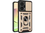 Custodia Per Xiaomi Redmi Note 12 Pro+ Con Anello Supporto Supporto Scivolare Protezione Fotocamera Tpu Pc Hybrid Custodia Per Cellulare Oro