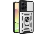 Custodia Per Xiaomi Redmi Note 12 4G Con Anello Supporto Supporto Scivolare Protezione Fotocamera Tpu Pc Hybrid Custodia Per Cellulare Argento