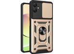 Custodia Per Samsung Galaxy A05 Con Anello Supporto Supporto Slitta Fotocamera Protezione Tpu Pc Ibrido Custodia Del Telefono Cellulare Oro