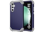 Custodia Per Samsung Galaxy S23 Fe Hybrid 3In1 Pc E Tpu Antiurto, Custodia Resistente Blu