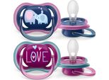 Philips Avent Succhietto 2-Pack Ultra Air Da 18 M - Elefanti