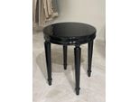 Casa Padrino Tavolino Barocco Nero - Tavolino Rotondo In Legno Massiccio In Stile Barocco - Mobili Da Salotto In Stile Barocco - Mobili Barocchi - Nobile E Magnifico
