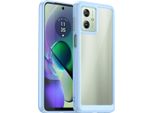 Custodia Per Motorola Moto G54 Trasparente, Antiurto In Silicone Tpu Custodia Protettiva Blu