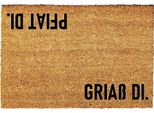 Griaß Di Pfiat Di. Zerbino In Cocco | Zerbino | Tappetino Per Porta | Tappeto | 40 X 60 Cm | Con Scritta | Regalo | Natale | Compleanno | Trasloco |