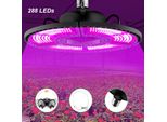 Lampada A Led Per Piante A Spettro Completo 200W Pieghevole, Lampada Di Crescita A Led 288Leds E27, Lampada Di Crescita A Luce Vegetale Per Piante D'appartamento In Serra