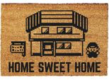 Zerbino In Cocco Ispirato Ai Pokemon Home Sweet Home 60Cm X 40Cm Divertente, Zerbino, Tappetino Per Porte