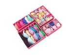 Buxibo - Set Di Scatole Per Vestiti - Pieghevoli - 4 Pezzi - Rosa
