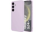 Custodia Per Samsung Galaxy S24+ Morbido Silicone Liquido, Custodia In Gomma Antiurto Viola