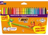 Set Di Pennarelli Bic Kids Penne In Fibra Kid Couleur Pittura 24 Colori Lavabili Incl. Colori Neon Astuccio In Cartone 5 Anni Creatività