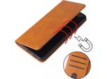 Smartphonica Samsung Galaxy A6 Plus 2018 Custodia In Pelle Con Chiusura Magnetica E Porta Carte A Libro - Marrone