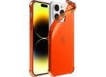 Smartphonica Iphone 14 Pro Custodia In Silicone Antiurto Trasparente Con Paracolpi - Arancione