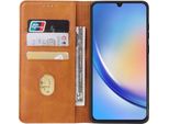 Smartphonica Samsung Galaxy A34 5G Custodia In Ecopelle Con Chiusura Magnetica E Porta Carte A Libro - Marrone