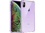 Smartphonica Iphone Xs Max Custodia In Silicone Antiurto Trasparente Con Paraurti - Viola