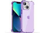Smartphonica Iphone 13 Custodia In Silicone Antiurto Trasparente Con Paraurti - Viola