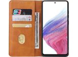 Smartphonica Samsung Galaxy A53 5G Custodia In Ecopelle Con Chiusura Magnetica E Porta Carte A Libro - Marrone