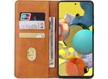 Smartphonica Samsung Galaxy A51 5G Custodia In Ecopelle Con Chiusura Magnetica E Porta Carte A Libro - Marrone