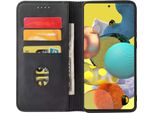 Smartphonica Samsung Galaxy A51 5G Custodia In Ecopelle Con Chiusura Magnetica E Porta Carte A Libro - Nero