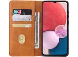 Smartphonica Samsung Galaxy A13 4G Custodia In Ecopelle Con Chiusura Magnetica E Porta Carte A Libro - Marrone