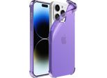 Smartphonica Iphone 14 Pro Max Custodia In Silicone Antiurto Trasparente Con Paraurti - Viola