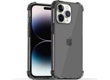Smartphonica Iphone 14 Pro Custodia In Silicone Antiurto Trasparente Con Paraurti - Nero