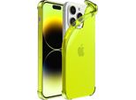 Smartphonica Iphone 14 Pro Custodia Trasparente In Silicone Antiurto Con Paracolpi - Giallo Neon