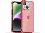 Smartphonica Iphone 14 Custodia Trasparente In Silicone Antiurto Con Paraurti - Rosso