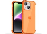 Smartphonica Iphone 14 Custodia In Silicone Antiurto Trasparente Con Paracolpi - Arancione