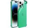 Smartphonica Iphone 14 Pro Max Custodia In Silicone Antiurto Trasparente Con Paraurti - Verde