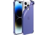 Smartphonica Iphone 14 Pro Max Custodia In Silicone Antiurto Trasparente Con Paraurti - Blu Scuro