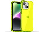 Smartphonica Iphone 14 Custodia In Silicone Antiurto Trasparente Con Paraurti - Giallo Neon