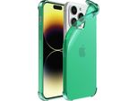 Smartphonica Iphone 14 Pro Custodia In Silicone Antiurto Trasparente Con Paracolpi - Verde