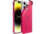 Smartphonica Iphone 14 Pro Custodia In Silicone Antiurto Trasparente Con Paracolpi - Rosa Neon