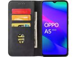 Smartphonica Oppo A5 2020 Custodia In Ecopelle Con Chiusura Magnetica E Porta Carte A Libro - Nero
