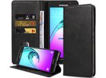 Smartphonica Samsung Galaxy A3 2016 Custodia In Ecopelle Con Chiusura Magnetica E Porta Carte A Libro - Nero