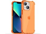 Smartphonica Iphone 13 Custodia In Silicone Antiurto Trasparente Con Paraurti - Arancione
