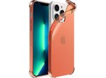 Smartphonica Iphone 13 Pro Max Custodia In Silicone Antiurto Trasparente Con Paraurti - Rosso