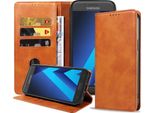 Smartphonica Samsung Galaxy A3 2017 Custodia In Pelle Con Chiusura Magnetica E Porta Carte A Libro - Marrone
