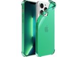 Smartphonica Iphone 13 Pro Max Custodia In Silicone Antiurto Trasparente Con Paraurti - Verde