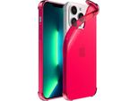 Smartphonica Iphone 13 Pro Custodia In Silicone Antiurto Trasparente Con Paracolpi - Rosa Neon