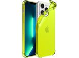 Smartphonica Iphone 13 Pro Custodia In Silicone Antiurto Trasparente Con Paracolpi - Giallo Neon